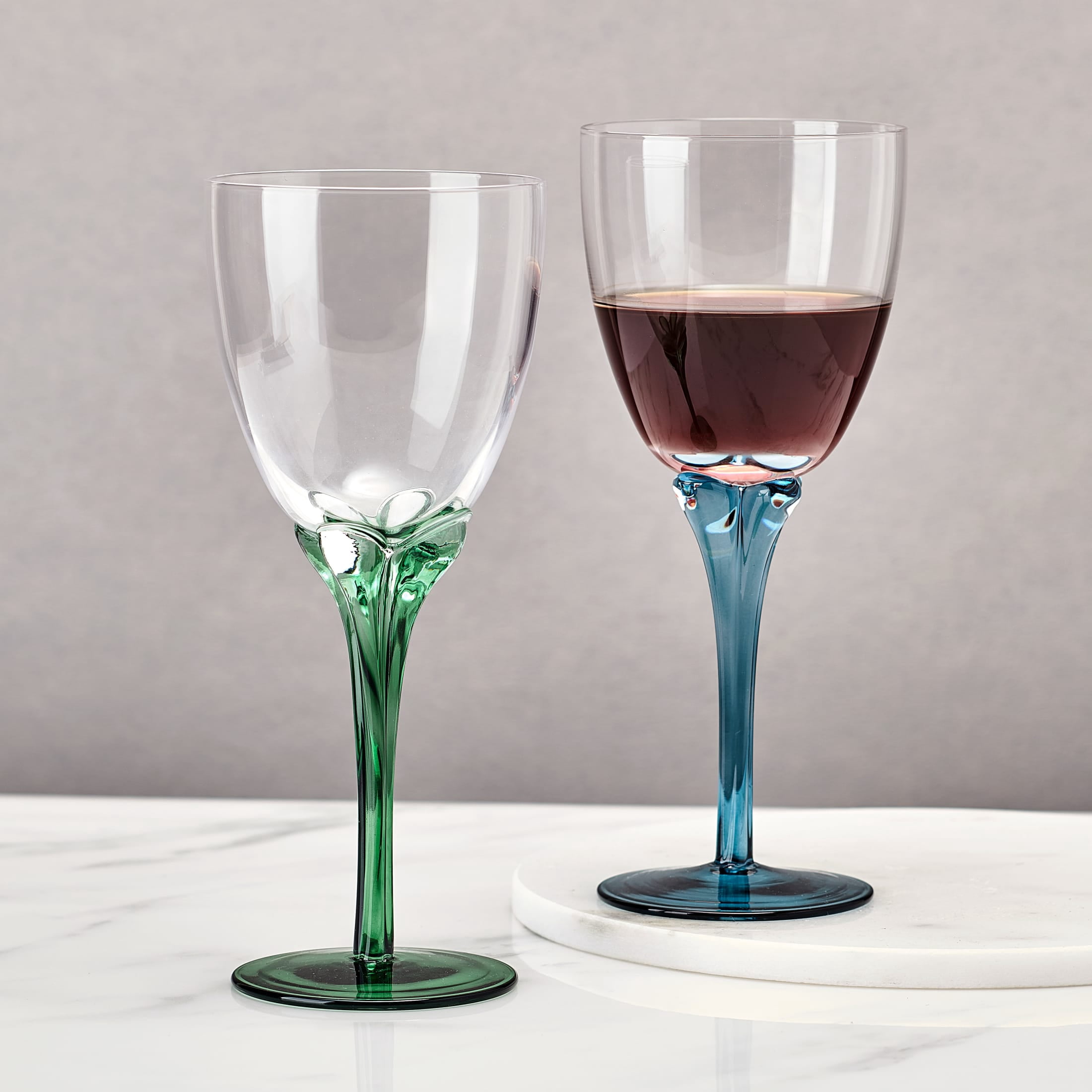 Fitz and Floyd Jardin 14 oz Green Wine Glass (Set of 4)