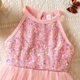 thumbnail image 6 of Gelikeya Toddler Kids Easter Dresses for Girls Glitter Sleeveless Flower Girl Dress Birthday Party A-Line Tutu Dress Pink, 3-4 Years, 6 of 8