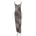 thumbnail image 1 of Vestido largo con estampado de leopardo y abertura alta sin espalda para mujer, vestido sexy de verano con tirantes finos para playa, vestidos elegantes para fiestas en clubes y discotecas, 1 of 5