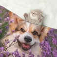 thumbnail image 2 of Yiaed Dog in Lavender Flowers Print Dog Blankets-Cat Blanket Washable for Couch Protection,Puppy Blanket, Soft Plush Reversible Throw Furniture Protector-Large, 2 of 8