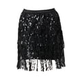 thumbnail image 4 of Falda con borlas de lentejuelas, falda de baile latino de moda, estilo bohemio, bufanda envolvente con flecos de lentejuelas SG, 4 of 9