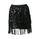 thumbnail image 4 of Lentejuelas Borla Accesorios para el cuerpo Moda Lentejuelas con flecos Bufanda a la cadera Abrigo bohemio para festival de música Fiesta Negro Fernando falda con borlas, 4 of 8
