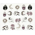 thumbnail image 6 of One Full sheet of nail decals/stickers, India, Black & White, Chandra, Boho, 6 of 6