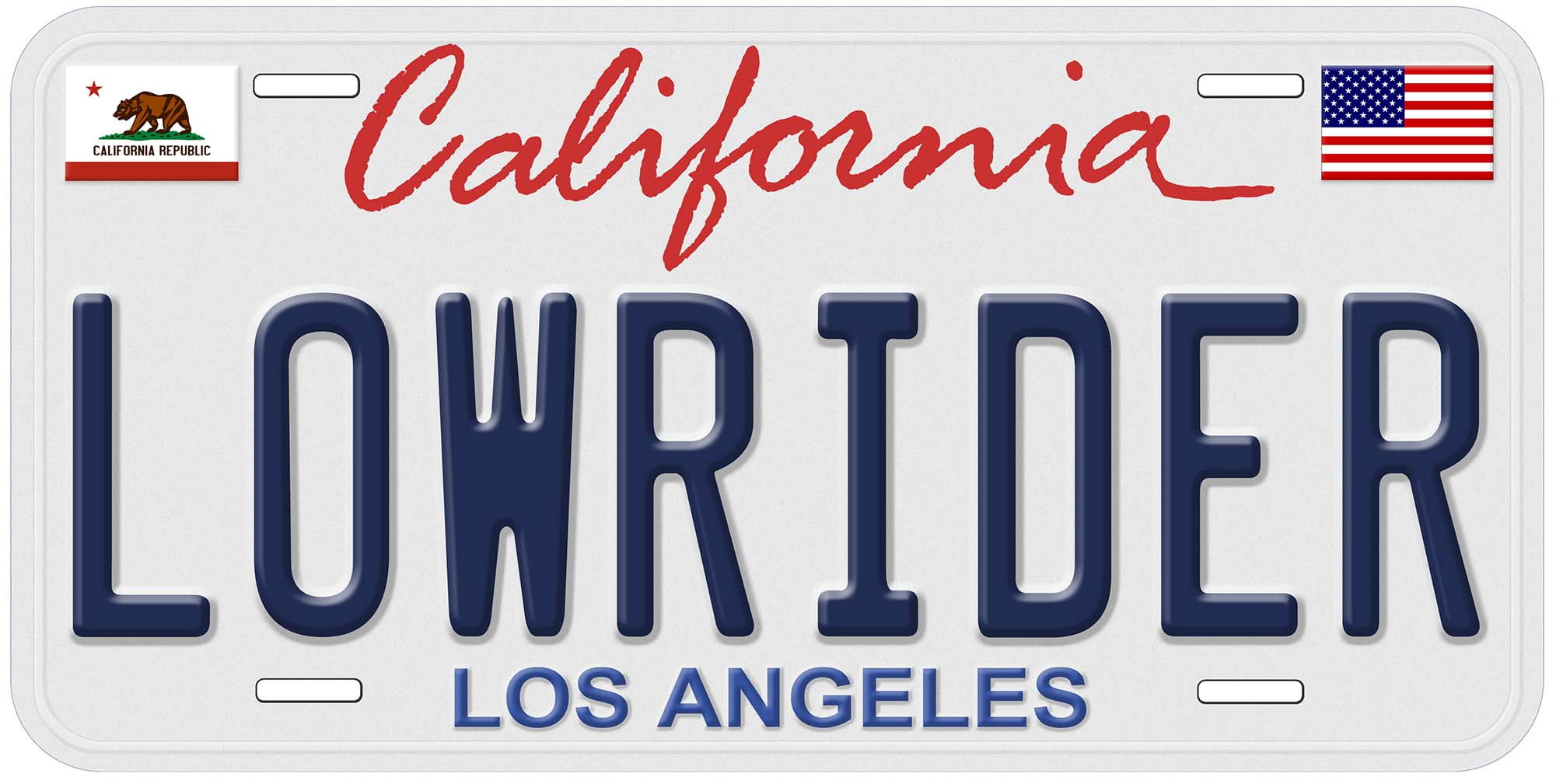 Lowrider Los Angeles CA Novelty Car Auto License Plate