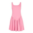 thumbnail image 5 of Women's Summer Athletic Tennis Dress with Built in Shorts Square Neck Workout Exercise Active Golf Dresses with Pockets, 5 of 9