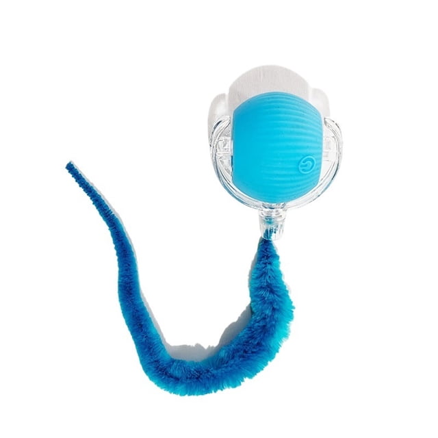 Interactive Cat Toy Ball, Upgraded Interactive Electric Rolling Ball with Teasing Tail, Moving Cat Toy