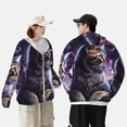 thumbnail image 4 of Fotbe Purple Moon Cat Chaqueta con Protección Solar UPF 50+ para Hombre y Mujer, Camisa con Capucha y Bolsillos-XX-Large, 4 of 7