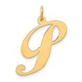 thumbnail image 1 of Diamond2Deal 14K Pendentif Initiale Lettre P en Or Jaune pour Femmes, 1 of 5