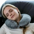 thumbnail image 2 of Bon Voyage® Classic Memory Foam Travel Neck Pillow, Gray, 2 of 6