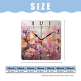 thumbnail image 2 of 16 Inch Wall Clock Battery Operated Square Clock Decorative for Office, Kitchen, Outdoor, Living Room，Fashion Purple Flowers and Yellow Butterflies Beautiful, 2 of 4