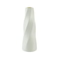 thumbnail image 2 of Hmgxay Plastic Imitation Glazed Vase, Decorative Flower Holder, Stylish Floral Container, Versatile Home Decor Pot(White), 2 of 6