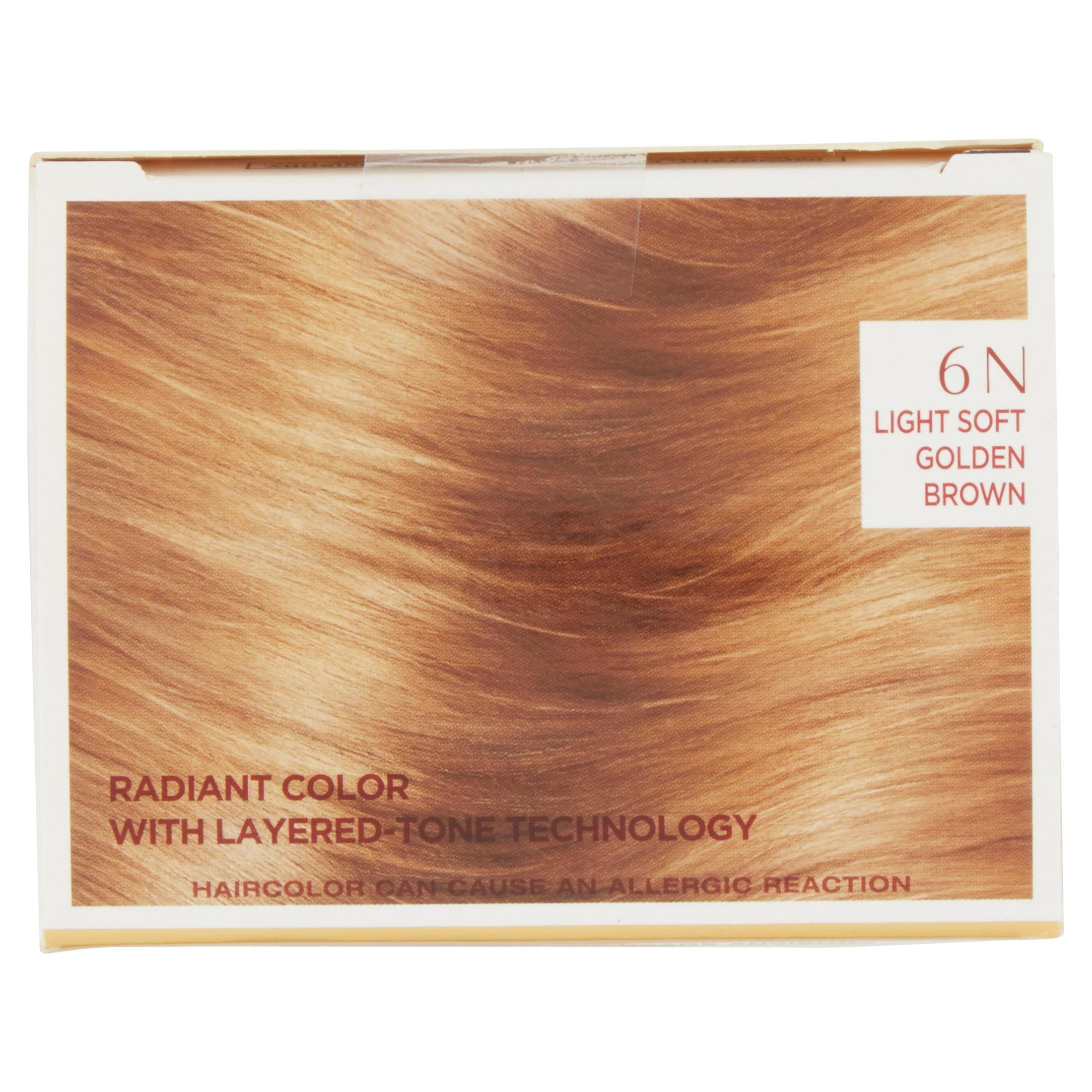 L'Oreal Paris Age Perfect Permanent Hair Color Kit, 6N Lights Soft Golden Brown