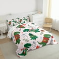 thumbnail image 4 of Manfei Green Cute Dinosaur Full Size Comforter Sets for Kids, Cartoon Animal Bedding Comforter Set, Christmas Tree Reversible Bedding Sets, Microfiber Bedroom Decor, 3 Pieces, 4 of 9