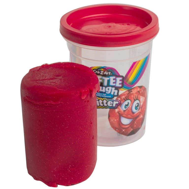 Cra-Z-Art Softee Dough Red Glitter Scented 4oz Smooth Play