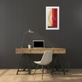 thumbnail image 3 of Becam, Carole 18x32 White Modern Wood Framed Museum Art Print Titled - Lignes rouges II, 3 of 4
