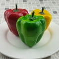 thumbnail image 4 of 3Pcs Artificial Bell Peppers Veggie Colorful Bell Peppers for Decoration, Decorative Vegetables, Red Green Yellow Bell Peppers, 4 of 13