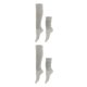thumbnail image 4 of Sonducket Calcetines holgados de superficie lisa de poliéster, 2 uds., pelo Extra para mayor calidez, tela transpirable, duradero, gris claro Gris claro 2Conjunto, 4 of 6