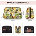 thumbnail image 5 of Naloa Animals Leather Makeup Bag for Purse Travel, Portable Small Cosmetic Organizer for Women and Girls, Make up Bag with Zipper, 5 of 8