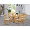 thumbnail image 3 of East West Furniture Vancouver 7-piece Wood Dinette Set in Oak, 3 of 3