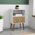 thumbnail image 2 of Manhattan Comfort Liberty 1.0 Table de Nuit à 1 Tiroir, Blanc, 2 of 8