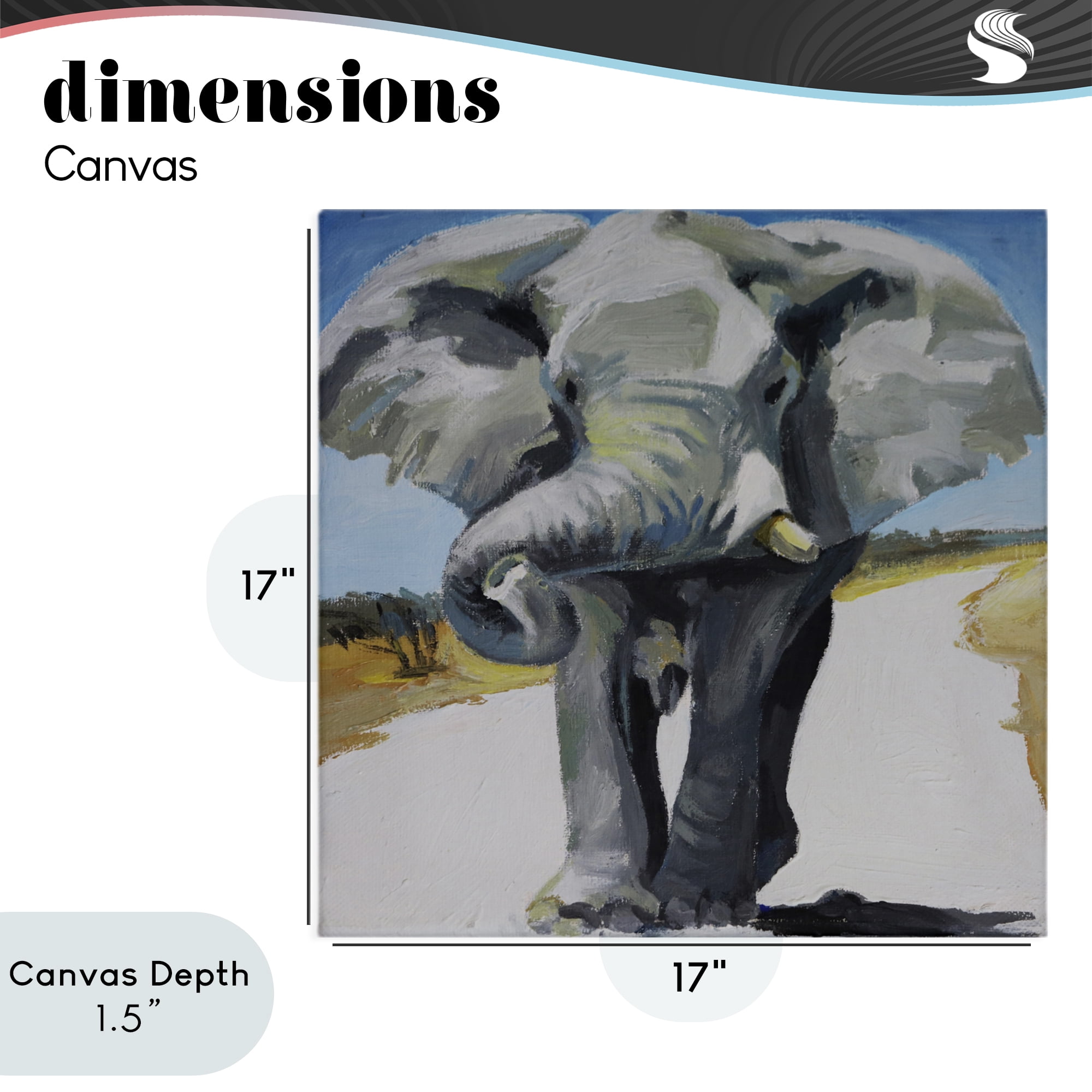 Stupell Industries Majestic Elephant on Path Canvas Wall Art, design by Violeta Vollmer