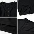 thumbnail image 5 of Resicozy Mens Henley Shirts Long Sleeve Casual T-Shirt Basic Lightweight Pullover Tees Black XL, 5 of 8