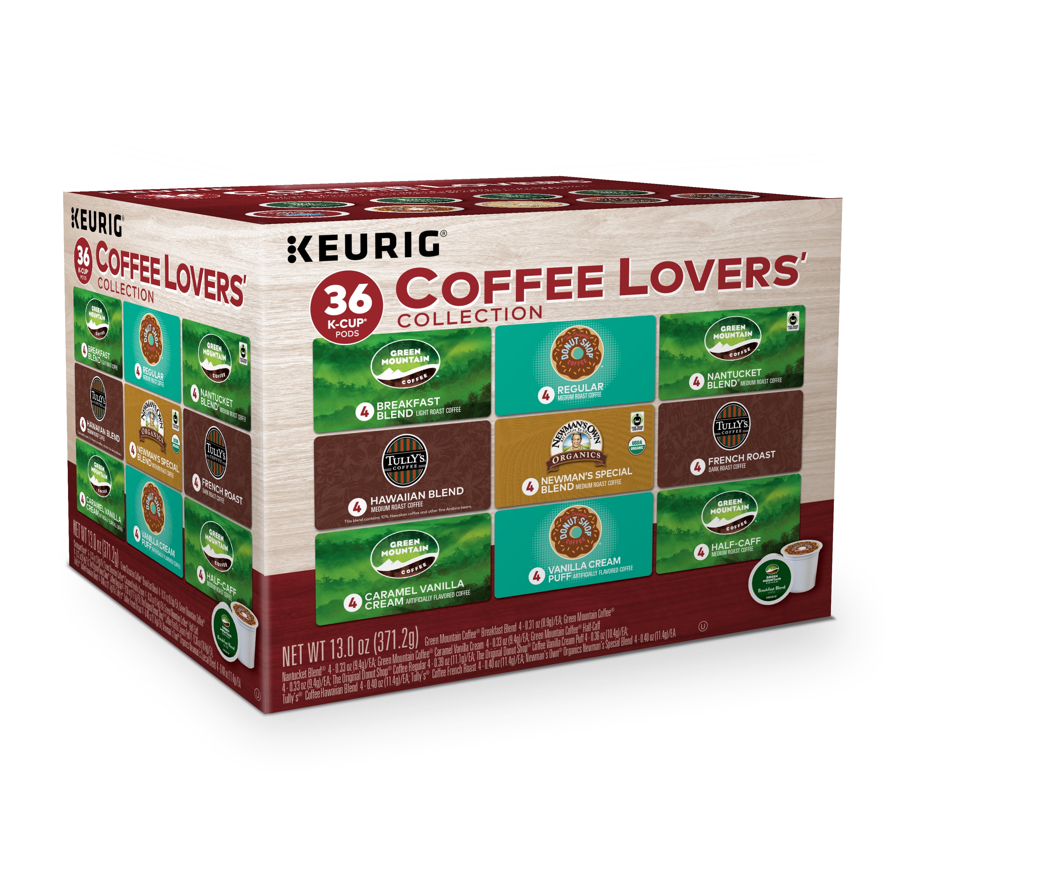 Keurig Coffee Lover's Variety Pack SingleServe KCup Pod Sampler, 36