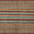 thumbnail image 1 of Ahgly Company Indoor Square Abstract Brown Red Abstract Area Rugs, 3' Square, 1 of 6