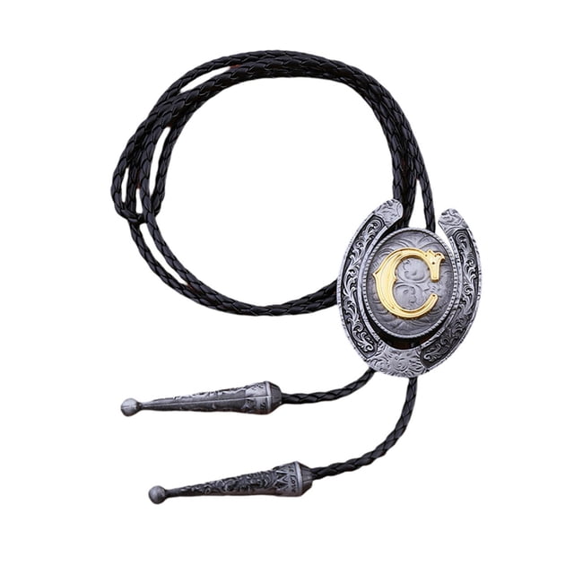 Bolo Tie Collar Carta Colgante Cadena Casual para sudaderas con capucha C Zulema Corbata de vaquero