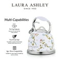 thumbnail image 5 of Laura Ashley Compatible Stovetop Kettle, Stainless Steel Elveden White, 8.46 x 8.46 x 10.23 inches, 5 of 8