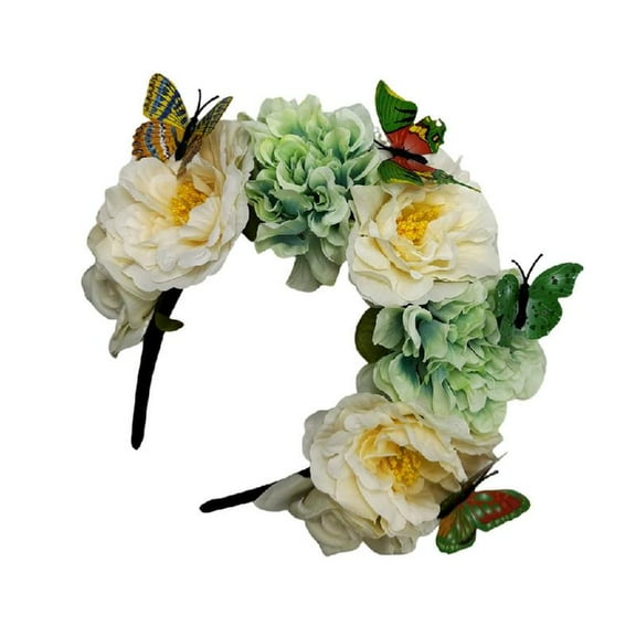 Yokua Bohemian Flower Shape Headband Adjustable Bride Hairband Wedding Show Tiaras
