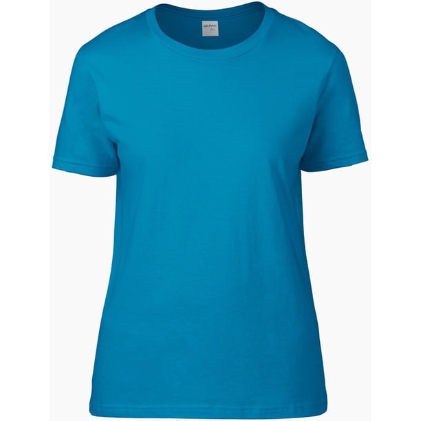 Gildan- Camiseta Premium de algodón para mujer (Zafiro)