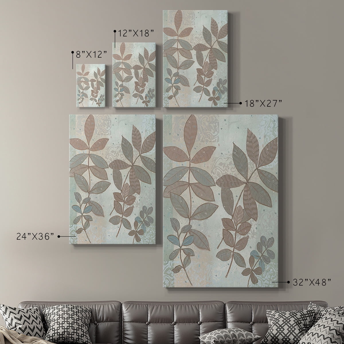 Leaf Cluster I Premium Gallery Wrapped Canvas - Ready to Hang