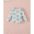 thumbnail image 6 of 3 Months Baby Girls Clothes 6 Months Girls 3 Pack Fall Winter Outfits Infant Girl Long Sleeve Top Pants 6PCS Clothing Set Blue, 6 of 10