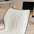 thumbnail image 2 of Kidol & Shellder PU Leather Desk Chair, Adjustable Swivel Office Chair, Upholstered Modern Task Chair with Wheels, Ergonomic Swivel Chair, High Back Chair, White, 2 of 7