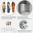 thumbnail image 5 of Designart 'Colourful Boho Art Feather Set IX' Bohemian & Eclectic Circle Metal Wall Art 29x29 - Disc of 29, 5 of 5