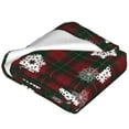 thumbnail image 2 of Bixox Fleece Blanket Plaid Snowflakes Festive Pattern Super Soft Double-Sided Microfiber Flannel Blanket for Sofa, Bed, Couch,Suitable for All Seasons - 40"x30", 2 of 5