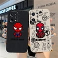 thumbnail image 2 of Case For OPPO FIND X6 X3 REALME X7 X50 RENO 2 4Z 4 6 Lite 5Z 5F 4G 5G PRO Liquid Silicone Case Marvel's Spider-Man Deadpool, 2 of 5