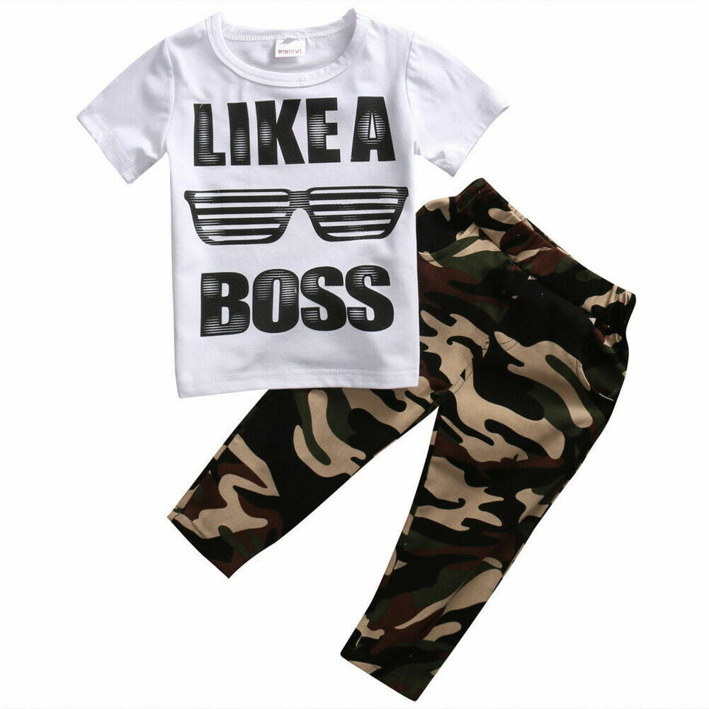 Details about   2pcs Toddler Baby Boys Long Sleeve Camouflage Tops+Pants Kids Casual Clothes Set 
