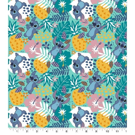UPC: 0887816367844 | Disney Stitch in the Jungle Cotton Fabric
