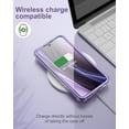 thumbnail image 2 of SURITCH for Samsung Galaxy S22 Clear Case 6.1" (Only), Built-in Screen Protector, Full Body Protective Hard Shell + Soft TPU Phone Case, Purple Edge, 2 of 7