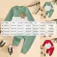 thumbnail image 3 of Splozh Newborn Baby Boy Clothes Infant Long Sleeve Romper Suspender Overalls Pants Set Fall Winter Outfits Baby Going Home Outfit Boy,Green,3-6 Months, 3 of 5