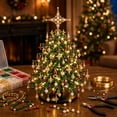 thumbnail image 6 of TACILIP Room Decor, 1PC DIY Beaded Christmas Tree Kit Handmade Mini Tabletop Xmas Tree With Light 3 Styles Topper Decor Gift, Womens Gifts, 6 of 7