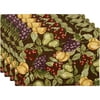 Better Homes and Gardens Placemats Set of 4 , Fruit Market Tapestry