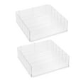 thumbnail image 1 of LOLIPPYY 2Pcs Multi-Grid Currency Box Acrylic Cash Storage Organizer with Clear Compartments for Desk Use, 1 of 8