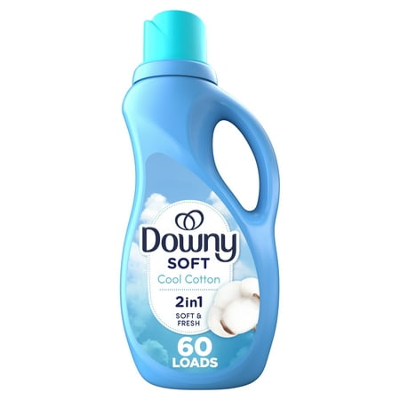 Downy Liquid Laundry Fabric Softener And Conditioner, Cool Cotton Scent, 44 Fl Oz, 60 Loads