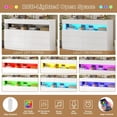 thumbnail image 2 of 8 Drawers Dresser with Light, Wooden Chest of Drawers with Open Compartment,Modern Wide LED Dresser for Bedroom Living Room,White, 2 of 9