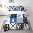 thumbnail image 2 of Erosebridal 7 Pcs Comforter Set Twin Size,Eat Sleep Ski Bed in a Bag with Flat Sheet and Fitted Sheet and Adults,Sports Plaid Patchwork Bedding Set with Pillowcase and Sham, 2 of 5