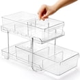 thumbnail image 3 of OnDisplay 2-Tier Deluxe Tiered Acrylic Cosmetic/Bath/Pantry/Fridge Drawer Organizer w/Dividers (Set of 2), 3 of 7