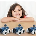 thumbnail image 5 of Wooden Fire Patrol Car & Ambulance Toy Set - Role Play Vehicle for 1-3 Year Olds - Safe, Baby Gift with Rounded Edges - Exercise & Construction Toy (White, Blue, Red), 5 of 6